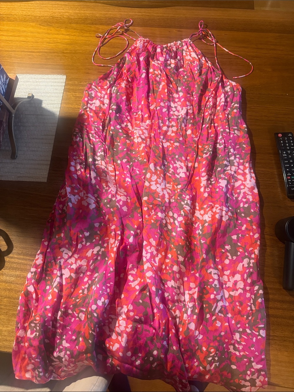 Stella McCartney Pink & Red Floral Halter Maxi Dress